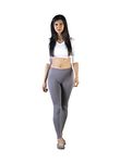 TWIN BIRDS Tailored Cut & Classic Fit Super Stretchable Anthrazite Grey Coloured Cotton Elasthane Fabric Ankle Length Leggings for Women - (XXXL)