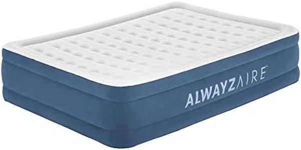 Bestway AlwayzAire Airbed | Inflatable Mattress with Built-In Dual Inflation Air Pump, Queen Size Air Matress