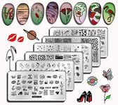 Nail Stamping Plates Set, 6 Pieces 