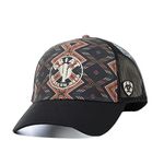 ARIAT Ladies Southwestern Cactus Cap, Black