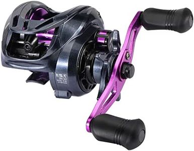 Sougayilang Fishing Reels, Super Smooth Casting Reel with Magnetic Braking System Purple Baitcaster Reel-Left Handle
