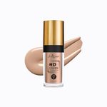 JustGold 9383 HD Cover Matte Liquid Foundation with SPF 15 Matte Finish Liquid Foundation to Cover Blemishes and Dark Spots Waterproof Long Lasting Full Face Coverage (HazelNut 06)