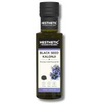 HESTHETIC Premium Edible Cold Pressed Black Seed Oil, 100ml – 100% Pure and Natural Food Grade Virgin Kalonji Oil for Salad and Cooking, High Thymoquinone, Glass Bottle