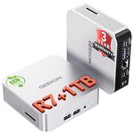 GEEKOM A8 Mini PC, Ryzen7 8745HS (Up to 5.1GHz, Beats 7735HS/ 7640HS), 16GB DDR5 1TB SSD, 8K Quad Display, Windows 11 Pro, WiFi 6E, Powerful Mini Desktop for Workstation, Editing, Gaming & Business