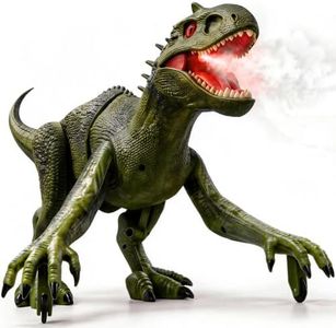Veeniix SM32S-Green Remote Control Dinosaur Toys for Kids 6-8, Big Unique Color RC Dinosaur with Roar, Light & Spray, Durable Interactive Birthday Gifts for Boys 6-8, 8-12 Year Olds