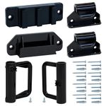 KISKIZ Retractable Baby Gate Replacement Parts (Black) Retractable Dog Gate Hardware Full Set Wall Mounting Accessories with Brackets Anchors and Screws Retractable Pet Gate Baby Gates Accessories