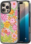 Rosarnnah Compatible for iPhone 16 Pro Max case Cute - Durable Shockproof 6.6 ft Drop Impact Phone Case - Black Funny Passion Flower Design for iPhone 16 Pro Max 6.9"