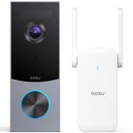 Doorbell Camera Wireless Outdoor, aosu 5MP Ultra HD, 3D Motion Detection Video Doorbell, Enhanced 2.4/5 GHz WiFi, 180-Day Battery Life, Work with Alexa & Google Assistant