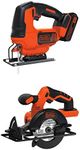 BLACK+DECKER BDCCS20B 20-Volt Max Circular Saw Bare Tool, 5-1/2-Inch with BLACK+DECKER BDCJS20C 20V MAX* Jigsaw with Battery and Charger