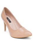 SHERRIF Women's Beige Stiletto Heel Pumps (SF-2993-P-BEIGE-36)