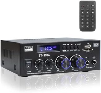 Joengoep BT-398A Stereo Audio Amplifier, Receiver for Speakers Max 900W, 2.0 Channel Stereo Receiver with FM Radio, USB/SD/AUX Optical & Coaxial Inputs,Amplifier Home Audio for Passive Speakers