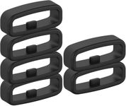 Zitel Fastener Rings Compatible with Garmin Vivoactive 3 4, Venu 2 Plus Sq, Fenix 5S 5S Plus 6S 6S Plus 7S, Forerunner 645 245 45s 55 158-20mm Watch Band Replacement Fastener Rings (6 Pack), Black
