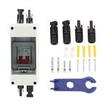 DC500V Solar Disconnect Switch PV Isolator Switch Mini Circuit Breaker with IP65 Waterproof Distribution Box for Home (20A)