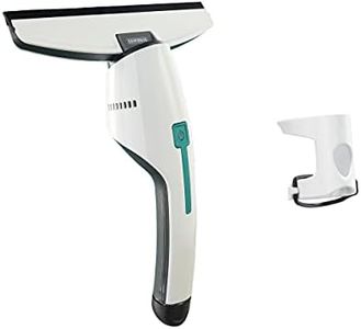 Leifheit Nemo Window and Bathroom Vacuum Cleaner, Waterproof Electric Window Cleaner with Click Adapter, No Trace or Drip for Smooth Surfaces and Showers, Can Be Used 45 Minutes, Click System