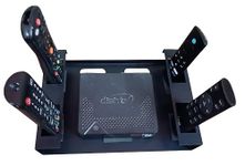 invont Premium Black Metal Set Top Box Stand with Four Remote Holders | WiFi Router & Dish Tv Wall Mount Box Stand | Remote Holder Wall Shelf | Wall Shelf for All Type of Set Top Box