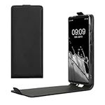 kwmobile Vertical Flip Case Compatible with Sony Xperia 10 VI - Case PU Leather Protective Flip Cover with Magnet - Black