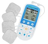 Digital TENS and EMS Machine | Drug-Free Natural Pain Relief | 3-in-1 Pain Relief, Rehabilitation and Massage | Dual Channel | 4-Self Adhesive Electrodes | Healthcare World