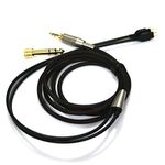 NewFantasia Replacement Audio Upgrade Cable Compatible with Sennheiser HD525 HD545 HD565 HD580 HD600 HD650 Headphones Black 1.3meters/4.2feet