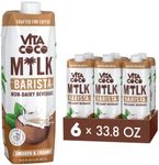 Vita Coco Barista Milk - Plant Based, Dairy Free Milk Alternative - Gluten Free, Soy Free, and Unsweetened - Perfect Add to Coffee, Matcha, Pink Drinks - 33.8 Fl Oz (Pack of 6)