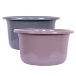 Kuber Industries Bath Tub | Versatile Utility Gaint Tub | Plastic Bath Tub for Baby | Baby Bathing Tub | Clothes Washing Tub For Bathroom | Feeding Pan Tub | TUB-25 LTR | Pack of 2 | Multi