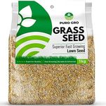 Grass Seed (1kg) Fast Growing Quick Lawn Patch Repair - Garden Seed for Shade & UK Climate - Perfect for Shaded Areas, Autumn, Winter, Summer & All Year - Hardwearing & Premium