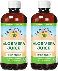 Lily Of The Desert Aloe Vera Juice - Inner Fillet Aloe Vera Drink, Organic Aloe Juice with Natural Vitamins, Digestive Enzymes for Gut Health, Stomach Relief, 32 Fl Oz (Pack of 2)