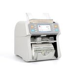 RIBAO MCS-165 Two-Pocket Mixed Denomination Money Counter Machine, Value Counting, White Bill Counter Multi Currency, CIS/UV/MG/IR Counterfeit Detection for Business