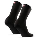 DANISH ENDURANCE Thermal Heat Socks for Men & Women, 2 Pack, Heat Holders, Insulated, Warm, Soft, Comfortable, Inner Fleece, Black, Medium