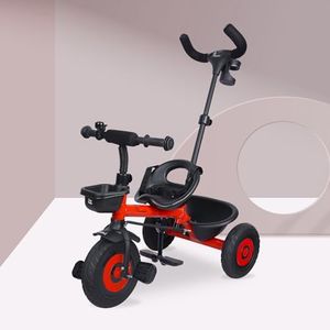 R for Rabbit Tiny Toes T20 Plus Tricycle for Kids with Rubber Wheels, Adjustable Parental Control, Seat Belt & Storage Basket | Baby Trike Cycle for 1.5 to 5 Year, Upto 25 Kg Boy & Girl (Red)