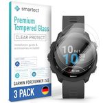 smartect Glass Screen Protector [3 Pieces, Ultra-Clear] for Garmin Forerunner 245, HD Protective Film Anti Scratch, Bubble Free, 9H Hardness, Ultra Resistant