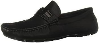 GUESS Men's Slip on Driving Style Loafer, Black, 10