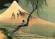 Boy Viewing Mount Fuji by Hokusai L