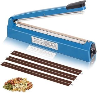 16 Inch Impulse Heat Sealer, Manual Heat Sealer, Heat Sealing Machine for Cookies, Bread, Fruit, Candy, Coffee, Fit for Plastic Bags PE PP Bags and Kraft Paper Bags with Extra Replace Element Kit