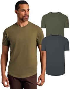 True Classic Mens T-Shirts – Curved Hem Tee Mens, Hipster Shirts for Men, Long Tail T Shirts for Man, Drop Cut Lounge/Sleep, Pack of 2, Variety, M