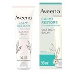 Aveeno Face CALM+RESTORE Oat Rich Balm, Deeply Moisturises, For Very Dry & Irritated Skin, With Soothing Triple Oat Complex & Ceramides, Unscented, 50ml