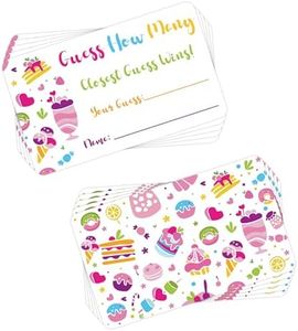 INKNOTE 240 Pcs Candy guessing game cards Guess how many cards Guess how many in the jar for Bridal Baby Shower Party Collection Birthday Party Gender Reveal Games Activities and Decorations3.54x2inch