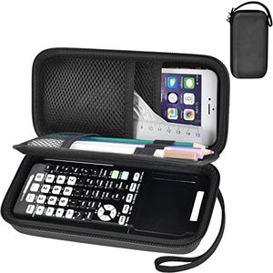 Graphing Calculator Case Compatible with Texas Instruments TI-84 Plus CE/TI-84 Plus/TI-83 Plus/TI-30XS / TI-36Pro, Scientific Calculators Box for Ruler, Rubber, Pencil and Other- Black (Case Only)