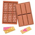 Fimary 2 Pcs Break Apart Chocolate Molds Silicone Deep, Stuffed Candy Bar Molds Silicone Shapes, Silicone Molds for Wax Melts Large(Pyramid)