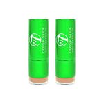 W7 Tea Tree Concealer Stick - Creamy, Skin Soothing Formula For Blemishes & Redness - Long-Lasting Concealer Makeup (Light/Medium) - 2 Pack