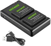 Neewer 2-Pack LP-E17 Replacement Battery and Dual USB Charger for Canon EOS R8, R10, R50, RP, 77D, 750D, 760D, 800D, 8000D, M6 II, M6, M5, M3, Rebel SL2, SL3, T6i, T6s, T7i, T8i Cameras