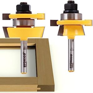 YONICO Cabinet Door Rail and Stile Router Bits Set 2 Bit Shaker 1/4-Inch Shank 12249q