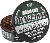 1 Can, BaccOff, Classic Wintergreen Long Cut, Refreshing and Strong Wintergreen Flavor, Realistic Moist Alternative