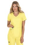 KOI Basics 373 Women's Becca Scrub Top, Sunshine, Medium