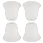 4 Pack Bell Shaped Glass Shade Replacement Frosted Light Fixture Shades for ceiling fan light wall light,Lipless with 1-5/8-inch Fitter Opening