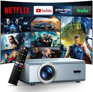 [Compatible with Netflix & Dolby Audio] Smart Projector with WiFi6 and Bluetooth5.3, Electric Focus & Auto Keystone 4K Support, High Brightness Movie Projectors, Native 1080P Proyector Built-in Apps