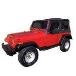 King 4WD Replacement Soft Top in Black Diamond - YJ 1987-1995 Jeep Wrangler