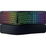 Razer Pro Type Ergo Wireless Split Ergonomic RGB Keyboard: Adjustable Tilt, Wrist Rest, Natural Typing, Multi Device Connectivity (2.4 GHz, Bluetooth, USB Type C), Windows/Mac Compatible - Black