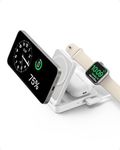 Anker MagGo 3 in 1 iPhone 17 Charging Station, MagSafe-Compatible Wireless Charger Stand, Qi2 Certified 15W Foldable Charger for iPhone 17/16/15/14/13/12, AirPods, Apple Watch Ultra(Adapter Included)