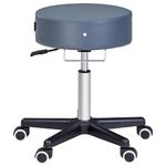 Master Massage Glider Ergonomic Round Swivel Adjustable Rolling Hydraulic Stool Barber Dental Chair for Therapist, Clinic, Tattoo, Spas, Facial, Beauty, Lash, Salons, Home, Studio, Office Use.