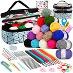 Coopay Crochet Kits for Beginners Kids, Beginners Crochet Kit, Learn to Crochet Kit for Adults Starter Pack, Crochet Starter Kit with Wool and Pattern, First Crochet Set Adults, Crochet Set